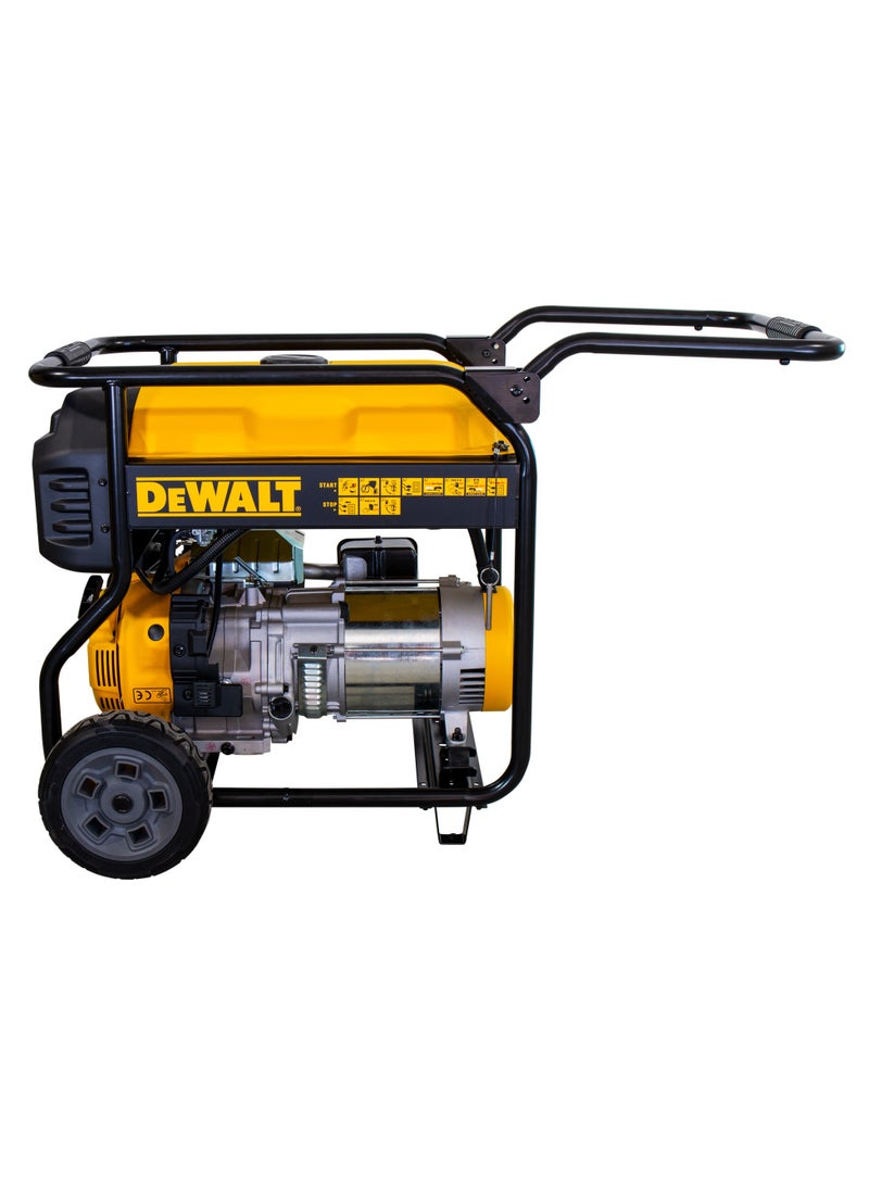 DEWALT Petrol Generator, 6000 Watts Rated Power, 28 L Fuel Tank, Electric Start, 11 Hours Run Time