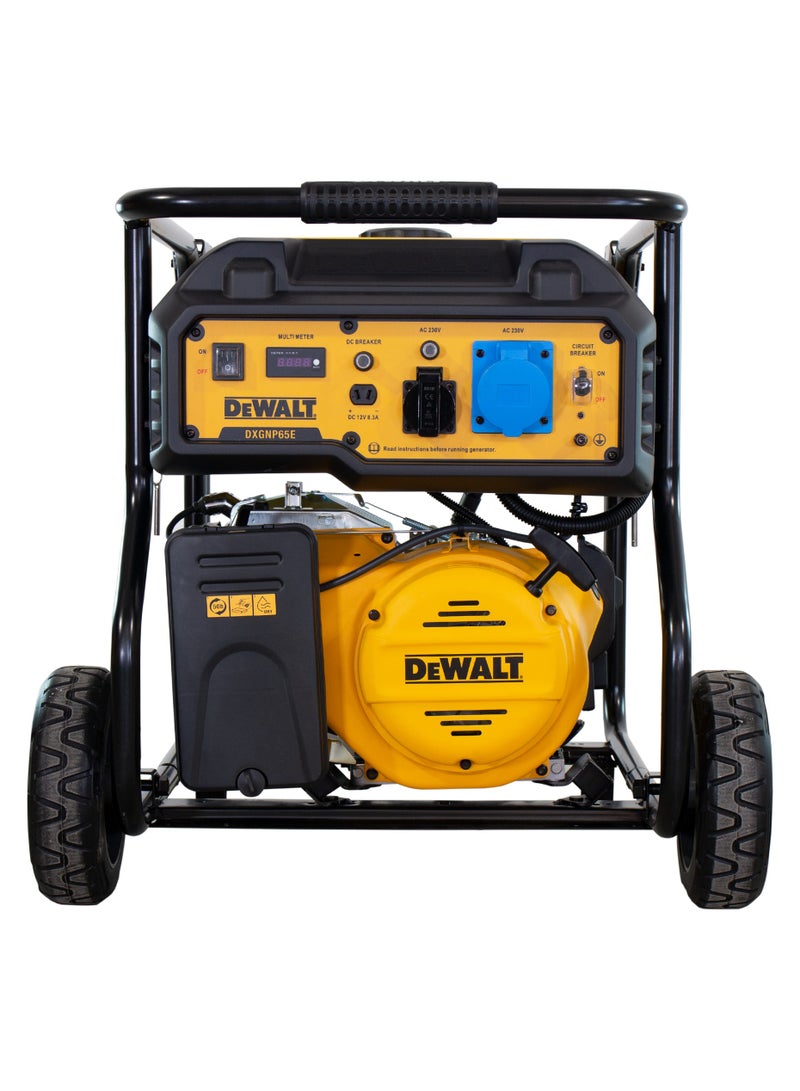 DEWALT Petrol Generator, 6000 Watts Rated Power, 28 L Fuel Tank, Electric Start, 11 Hours Run Time