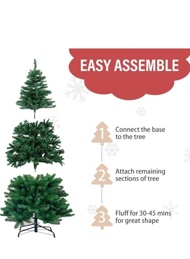 NIBEMINENT Artificial Tree For Holiday Christmas Tree Small 4ft Pine Needles 120CM,300 Full Branches Tips Xmas for Home and Office Small Spaces,Easy Assembly Metal Stand