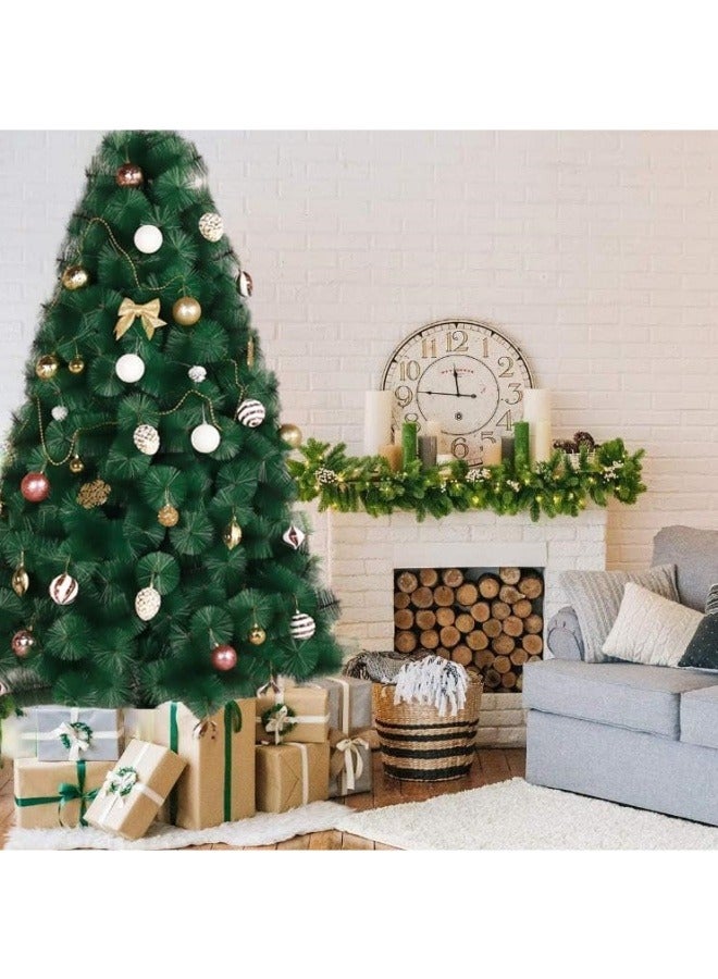 NIBEMINENT Artificial Tree For Holiday ,7FT Christmas Tree with Metal Stand, Aritificial Christmas Tree For Home, Office, Party Decoration, Easy Assembly(7FT/210CM)