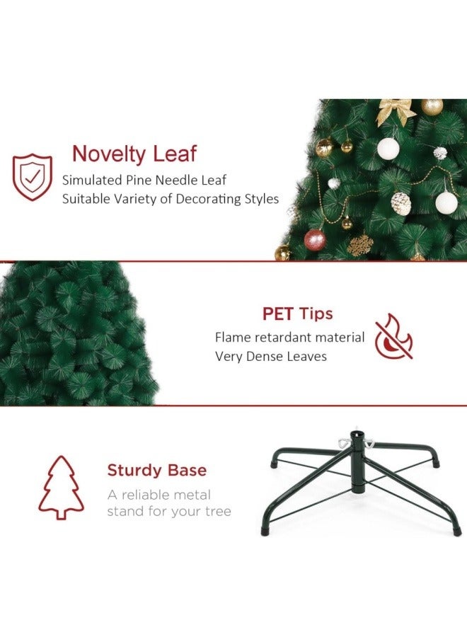 NIBEMINENT Artificial Tree For Holiday ,7FT Christmas Tree with Metal Stand, Aritificial Christmas Tree For Home, Office, Party Decoration, Easy Assembly(7FT/210CM)