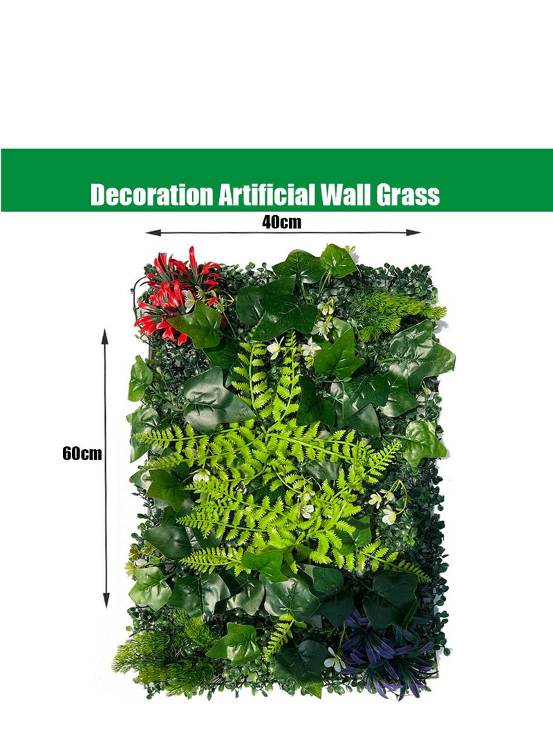 FFD Artificial Plant Wall Hedge Grass Mat 40x60cm – Synthetic Faux Grass Panels for Indoor & Outdoor Home, Garden, Villa Decoration