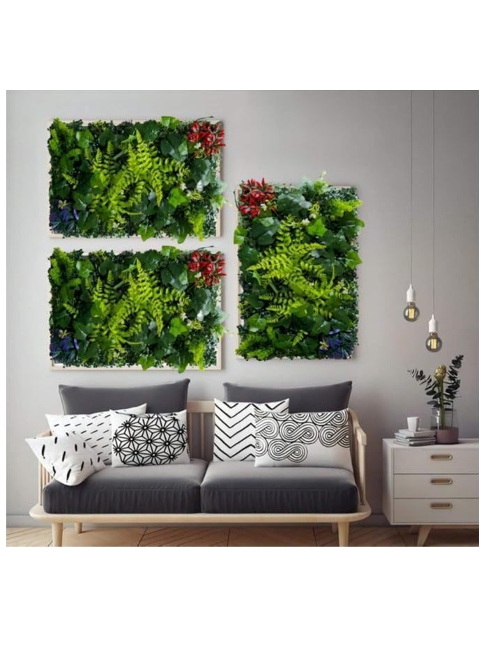 FFD Artificial Plant Wall Hedge Grass Mat 40x60cm – Synthetic Faux Grass Panels for Indoor & Outdoor Home, Garden, Villa Decoration