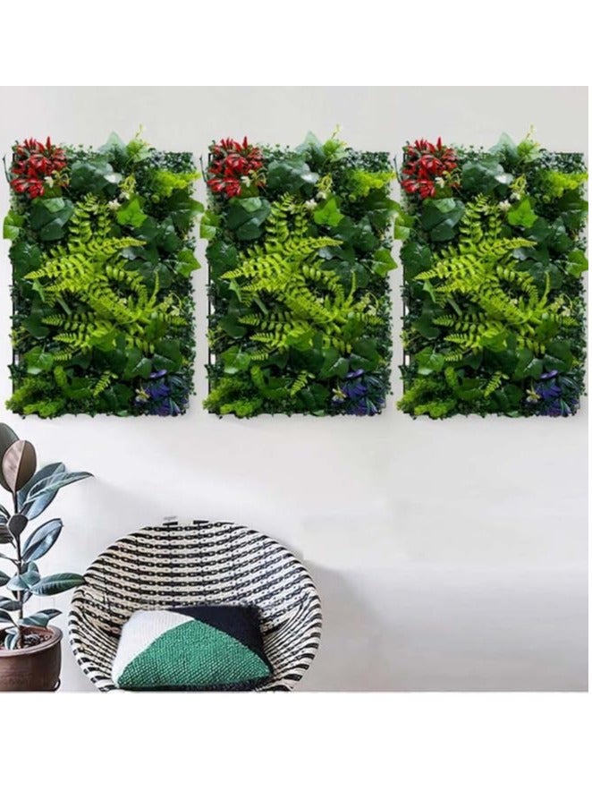 FFD Artificial Plant Wall Hedge Grass Mat 40x60cm – Synthetic Faux Grass Panels for Indoor & Outdoor Home, Garden, Villa Decoration