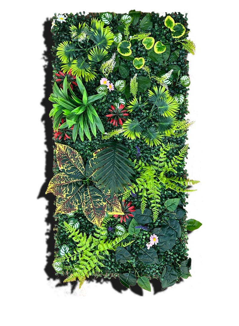 FFD Artificial Plant Wall Hedge Grass Mat 40x60cm, – Greenery Backdrop & Privacy Fence Screen