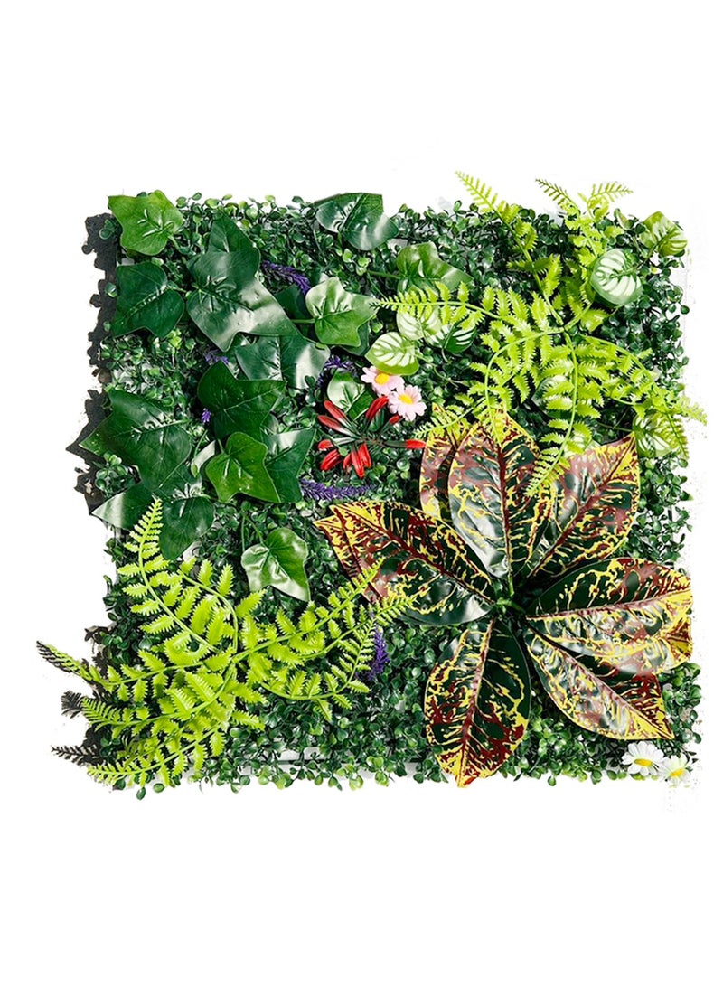 FFD Artificial Plant Wall Hedge Grass Mat 40x60cm – Greenery Backdrop & Privacy Fence Screen