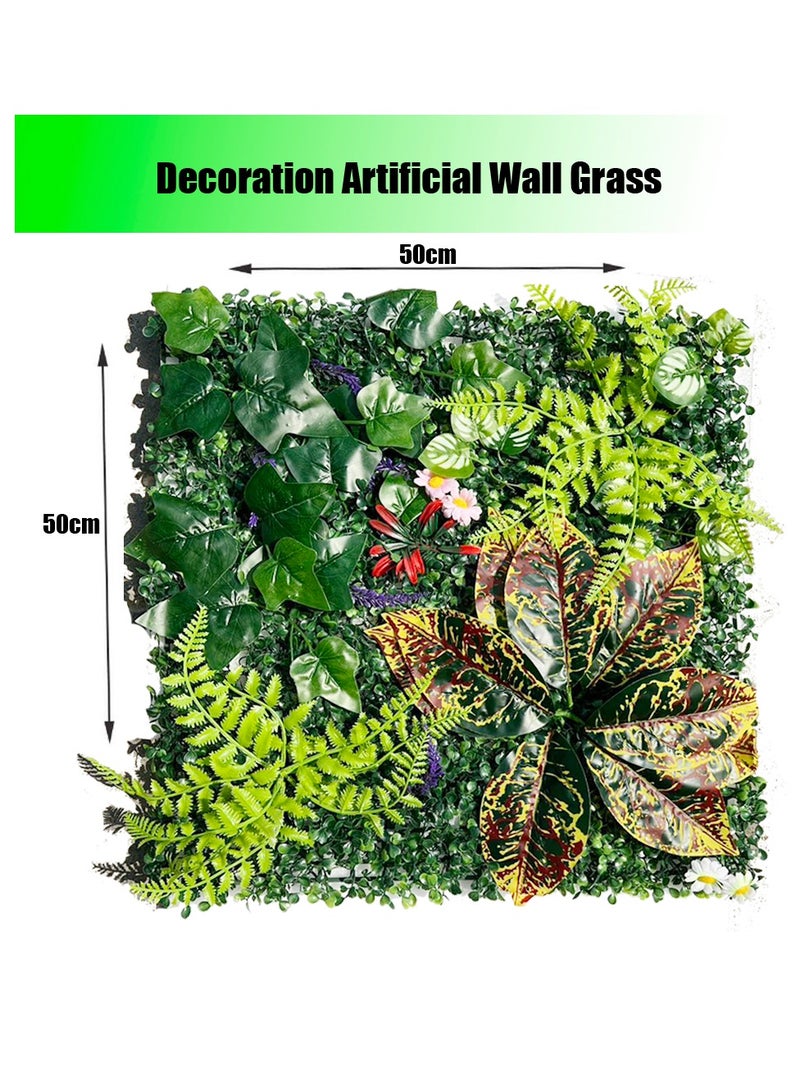 FFD Artificial Plant Wall Hedge Grass Mat 40x60cm – Greenery Backdrop & Privacy Fence Screen