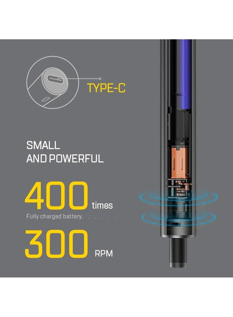 Electric Screwdriver Precision Set Power Tool Kit Rechargeable Wireless Cordless Magnetic Bits for Home Household Repair (51 in 1)
