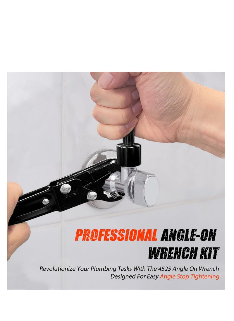 Plumbing Tools Angle Stop Wrench Kit, Dual Kwik Tite Wrench Kit, Angle Stop Wrench, Plumbing Wrench, Professional Plumbing Toolset For Easy Angle Stop And Supply Nut Installation