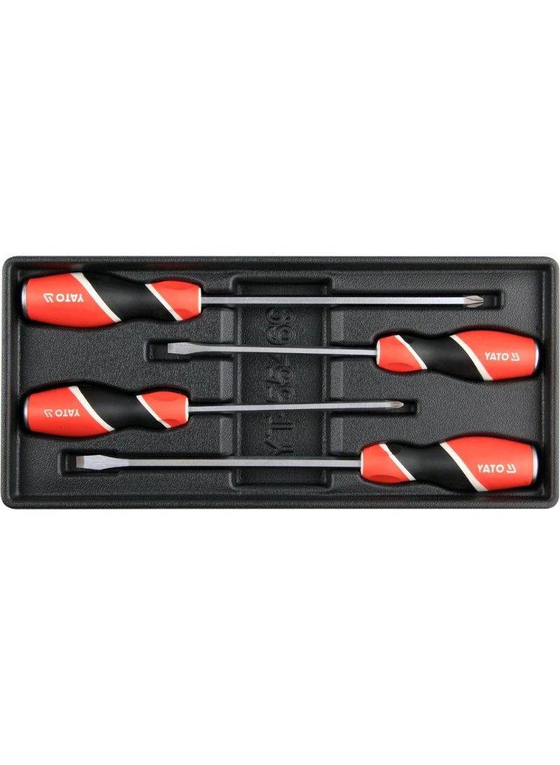 YATO Drawer Insert With Go-Through Screwdrivers 4pcs  YT-55469