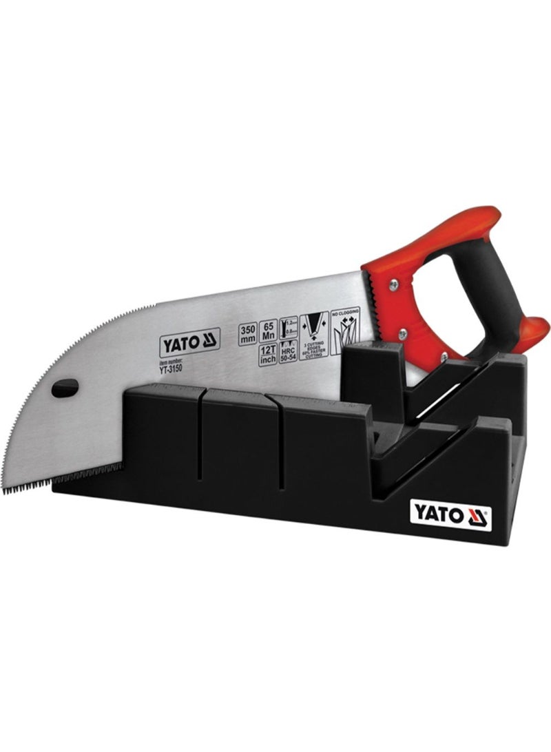 YATO Plastic Mitre Box With Dovetail Saw 350mm YT-3150