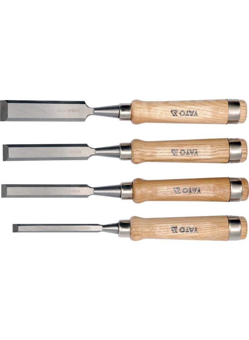 YATO Wood Chisel 4pcs/set (10-16-20-25mm) Wooden Handle D/Blister YT-6260