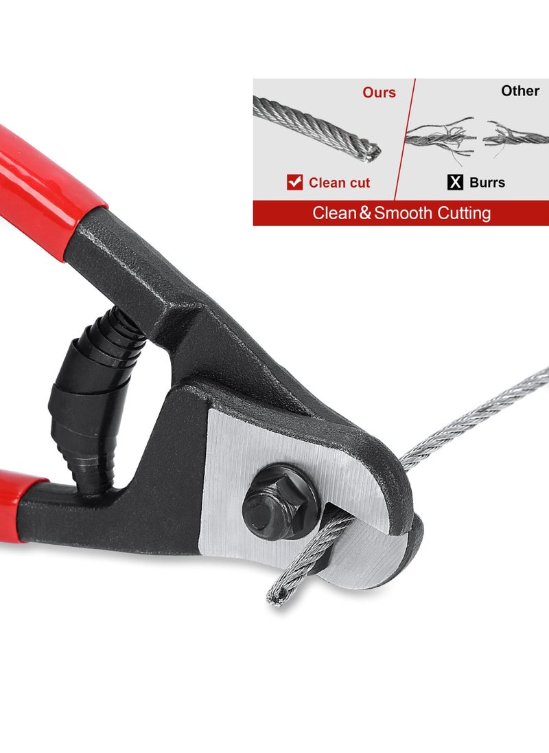 Wire Cutters, 8-Inch Heavy Duty Cable Cutters Steel Wire Rope Up to 13/64