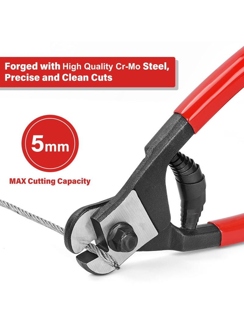 Wire Cutters, 8-Inch Heavy Duty Cable Cutters Steel Wire Rope Up to 13/64