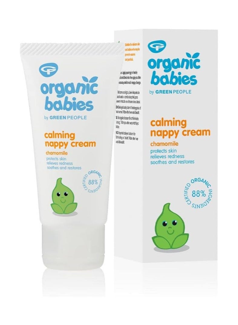 Green People Organic Babies Calming Nappy Cream 50ml Natural and Organic Zinc Oxide Nappy Cream  Eczema Friendly Gentle on Sensitive Skin and Suitable from Birth Paraben Free Vegan Cruelty Free