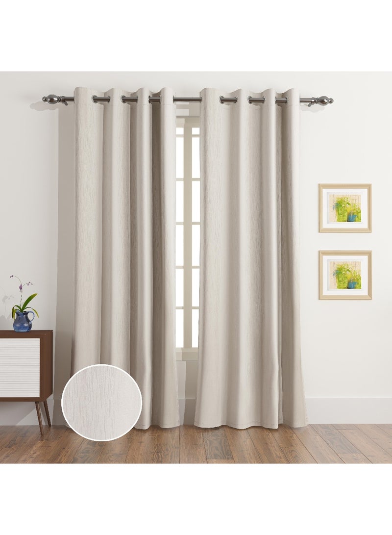 Lisbon Capri 2-Piece Jacquard Extra Long Curtain Set 300 x 140 cm