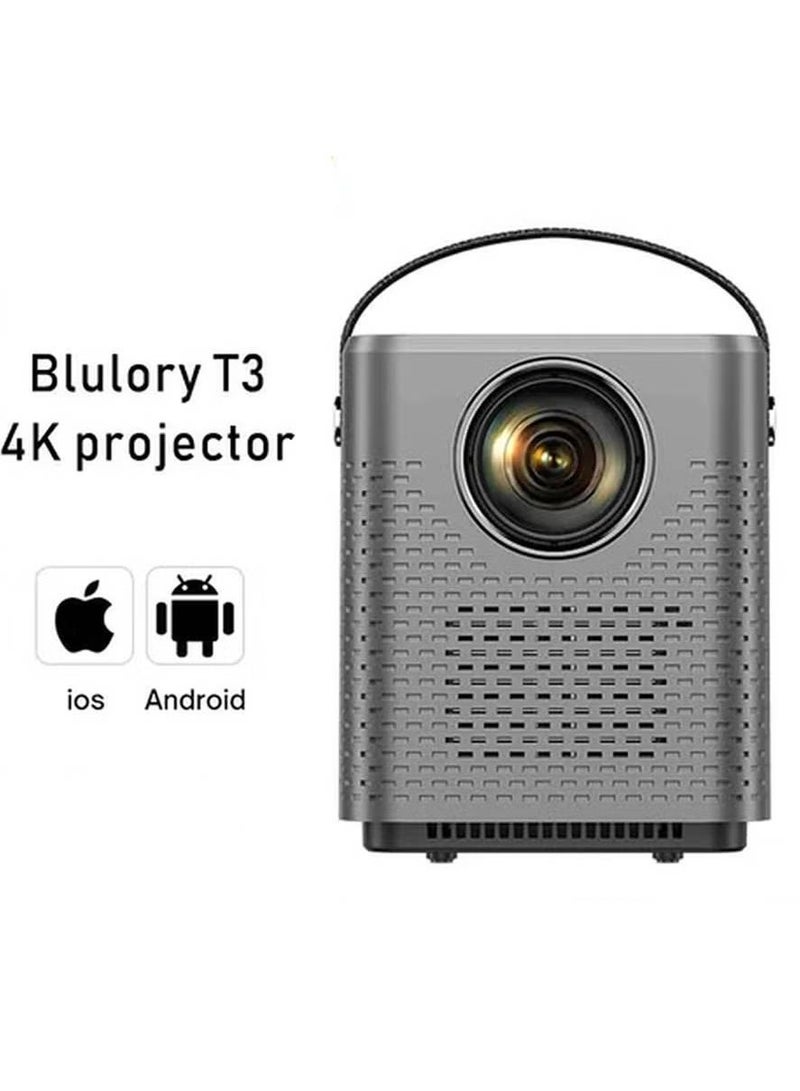 Blulory T3 Movie 3D Projector 4K Full HD 1080P Native Cinema Beamer Android WiFi Projector For Outdoor Movies Support Android