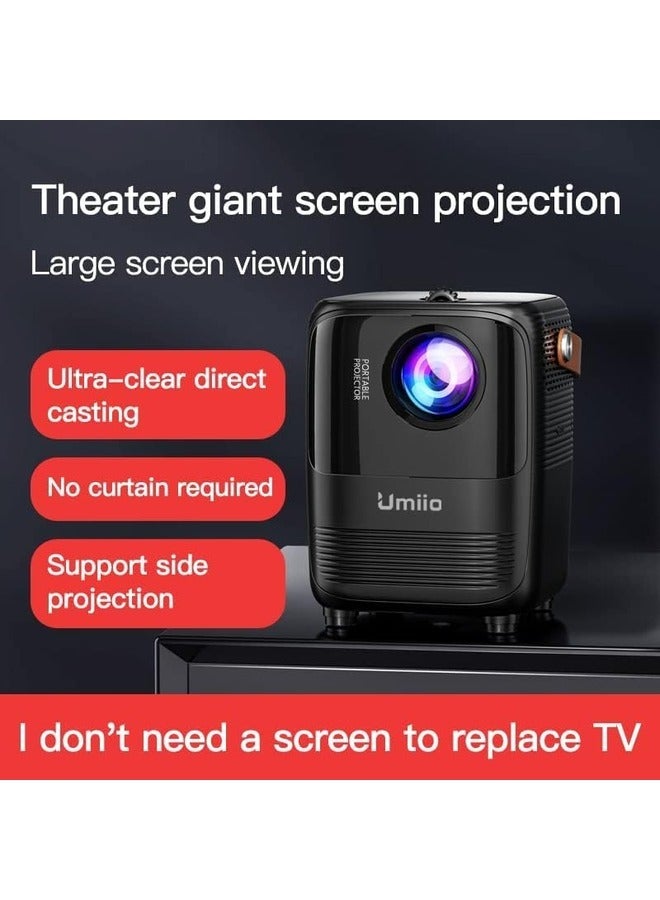 1080P Intelligent Trapezoid Projector – 5G WiFi & Bluetooth Enabled for Movies, Music, and Gaming