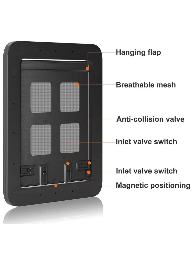 Cat Screen Door Pet Screen Door Dog Door for Screen Door with Magnetic Flap 4 Way Switch Control Access Sturdy and Anti-Falling