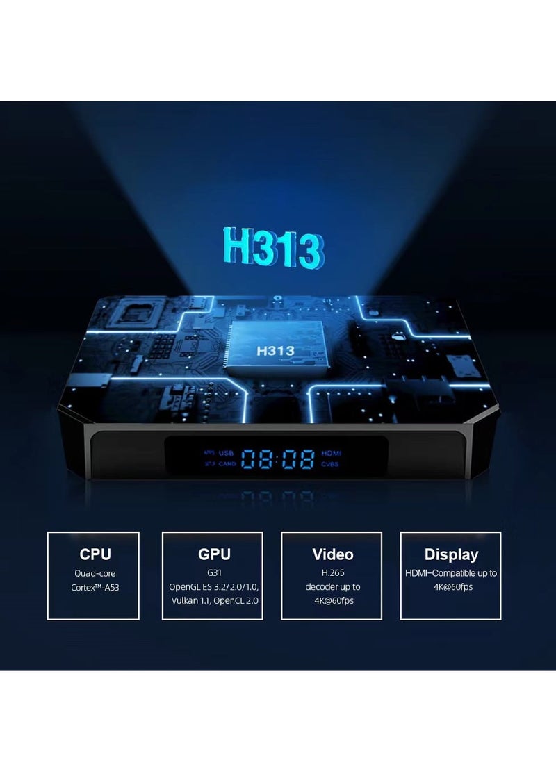 M98 PRO Android TV Box, Android 10 Support 4K HDR Smart Streaming Media Player(16GB)