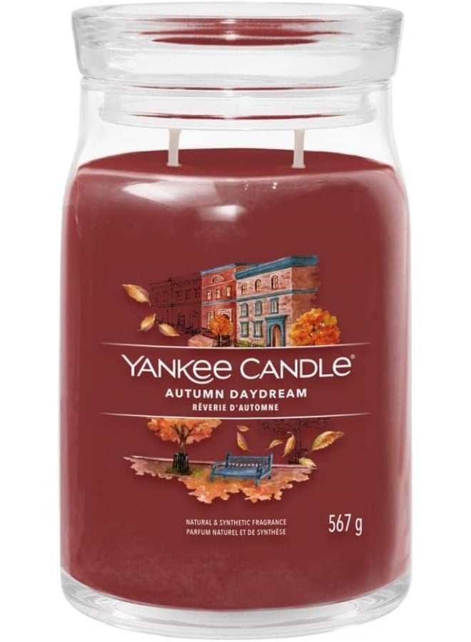 Yankee Candle, Autumn Daydream Large Jar, Eucalyptus Woods Scent, 60-90 hours burn time