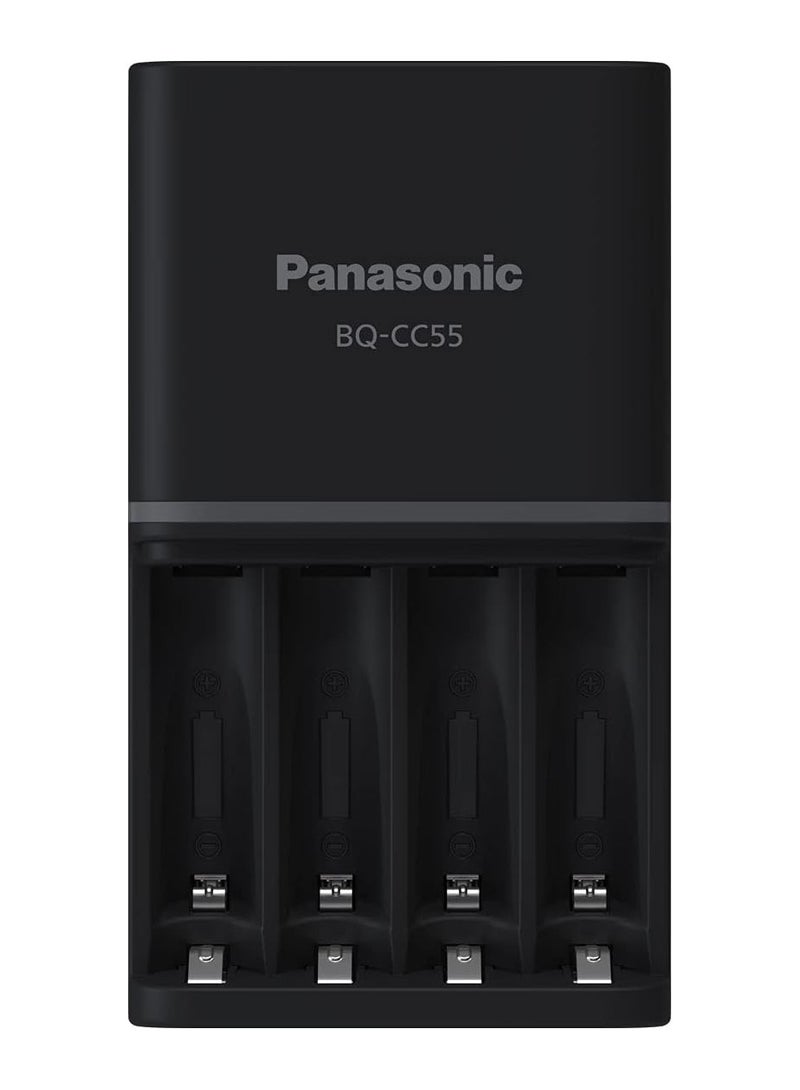 Eneloop Pro Charger With Pack Of 4 Aa 2550Mah Rechargeable Batteries,K-KJ55HCC40T