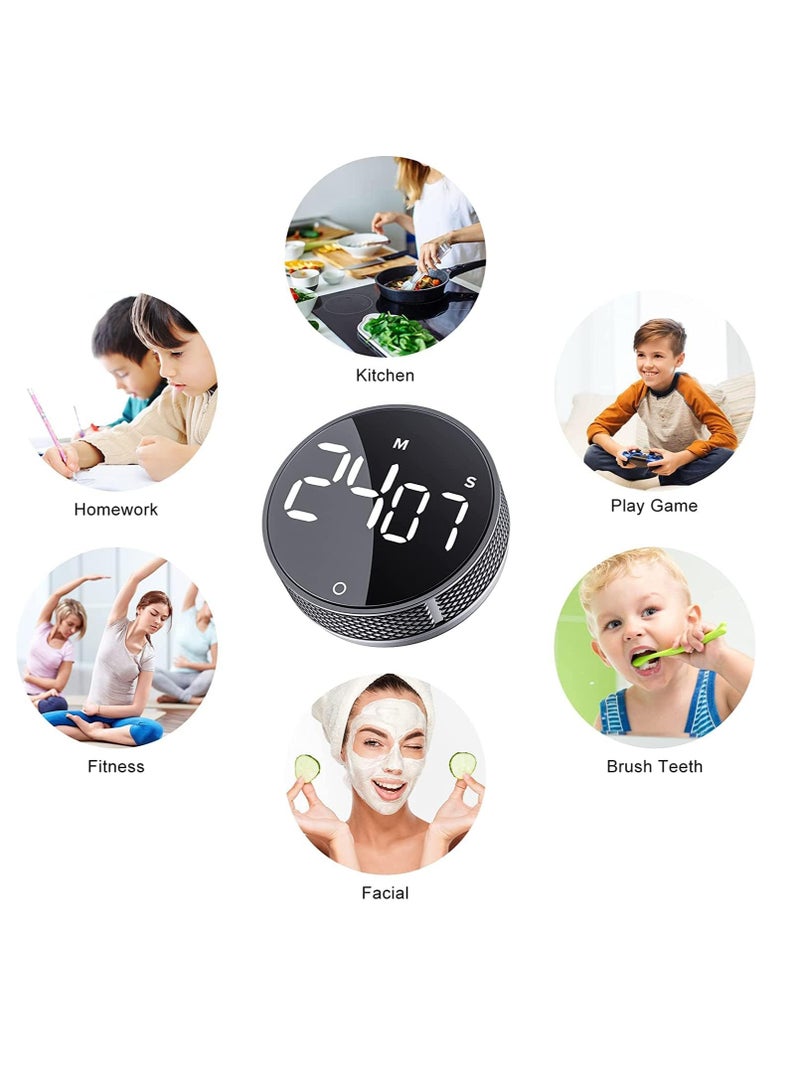 Digital Kitchen Timers, Visual timers Large LED Display Magnetic Countdown Countup Timer for Classroom Cooking Fitness Baking Studying Teaching, Easy for Kids and Seniors