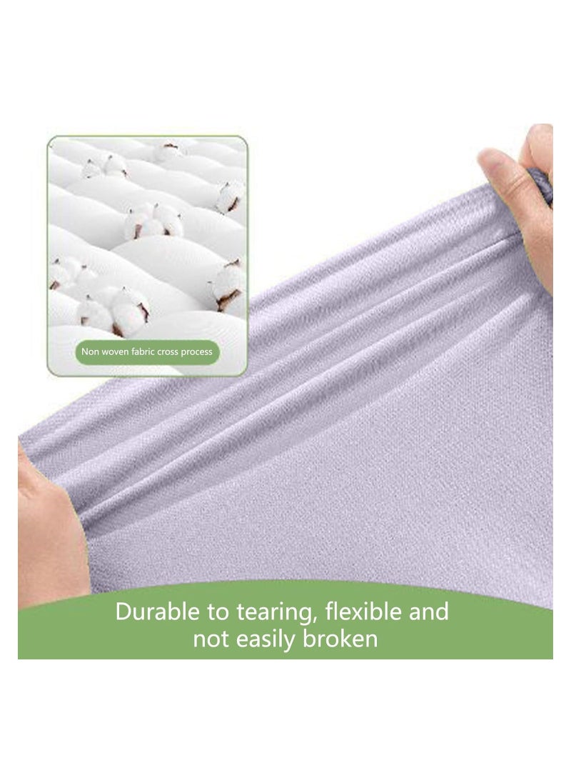 Disposable Bedding Set, for Travel & Emergency, Includes Bed Sheets, Quilt Cover, Pillow Case, and Bedspread, Thickened Material, Portable & Hygienic, Double Bed Size, Purple, 4-Piece Set