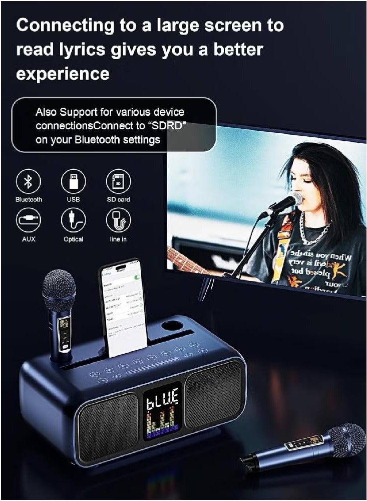 S39 Pro Portable Wireless Bluetooth Karaoke Speaker  Dual Microphone