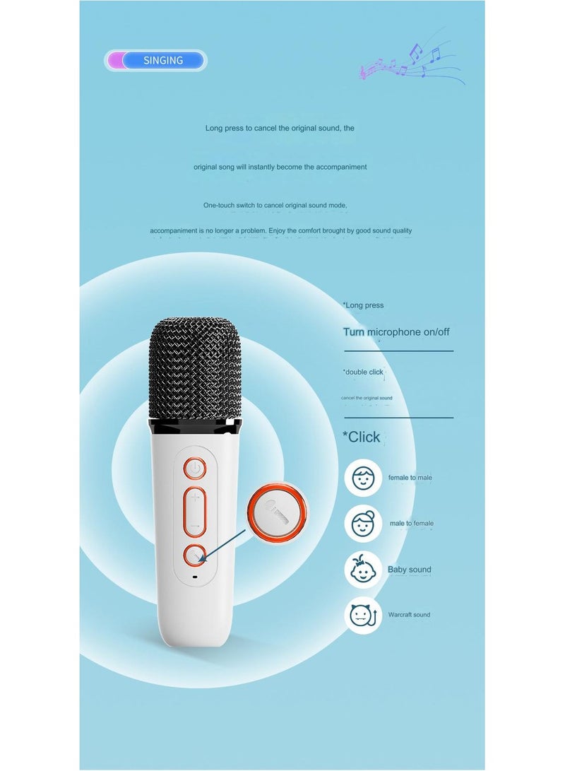 New all-in-one microphone, Bluetooth karaoke speaker, outdoor home children's portable KTV wireless microphone speaker