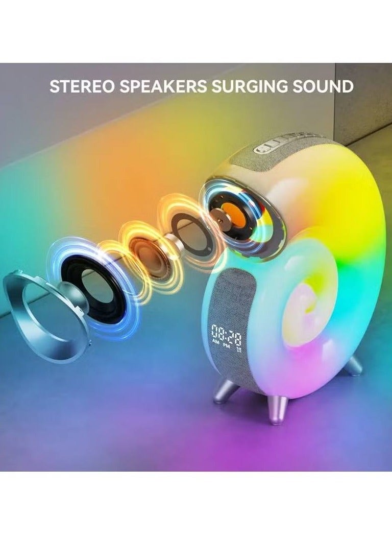 Conch Smart RGB Atmosphere Light Bluetooth Speaker Alarm Clock Wake-up Lamp White Noise Machine For Sleeping Baby