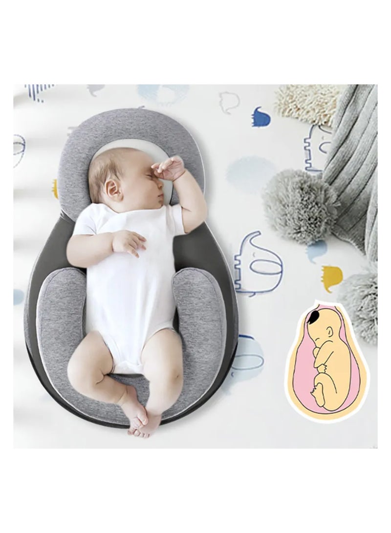 Baby Lounger Pillow, Baby Pillows for Sleeping for Newborn, Baby Snuggle Nest Sleeper Lounger for Newborn with Soft & Breathable Head Support Pillow for Newborn Prevent Flat Head