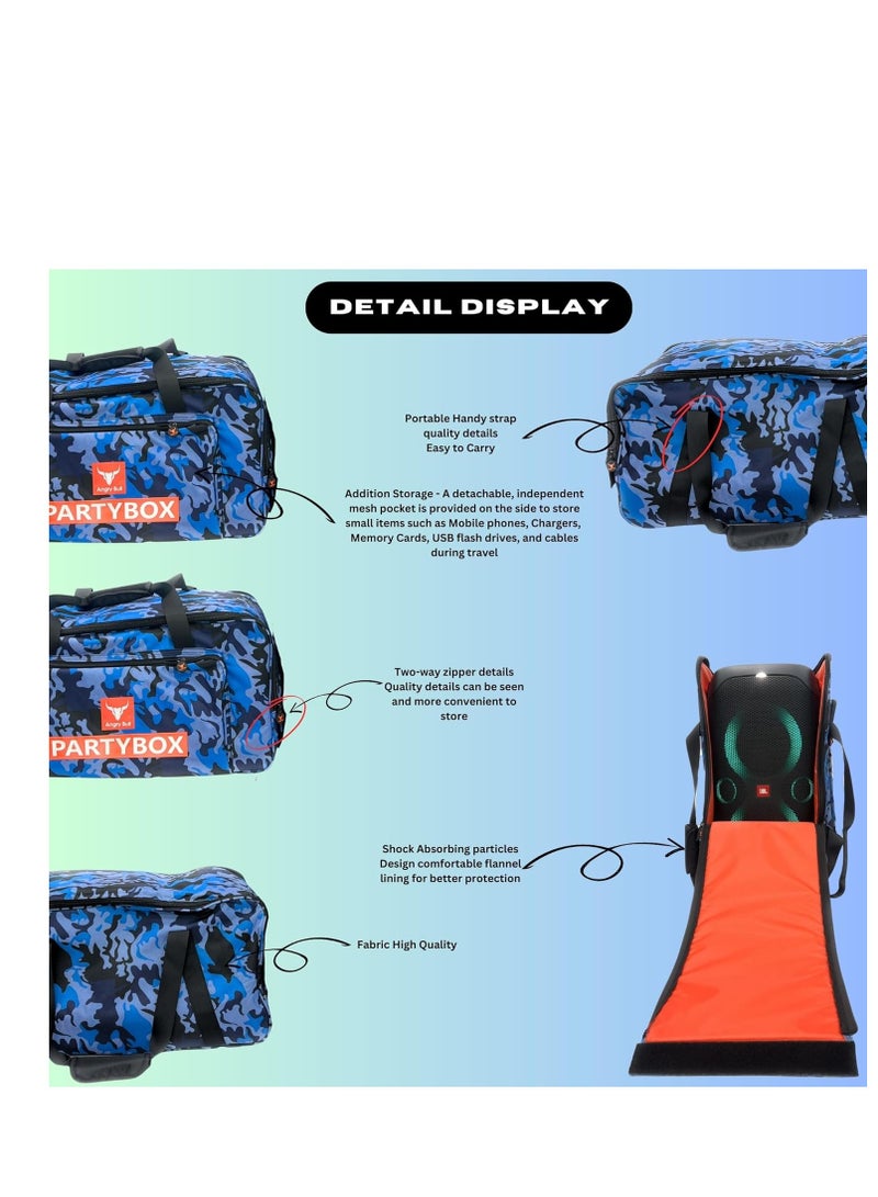 Speaker Bag Safety Storage Case with Handy Strap Travel Bag Compatible for (JBL PARTYBOX 110 BAG ARMY-H)