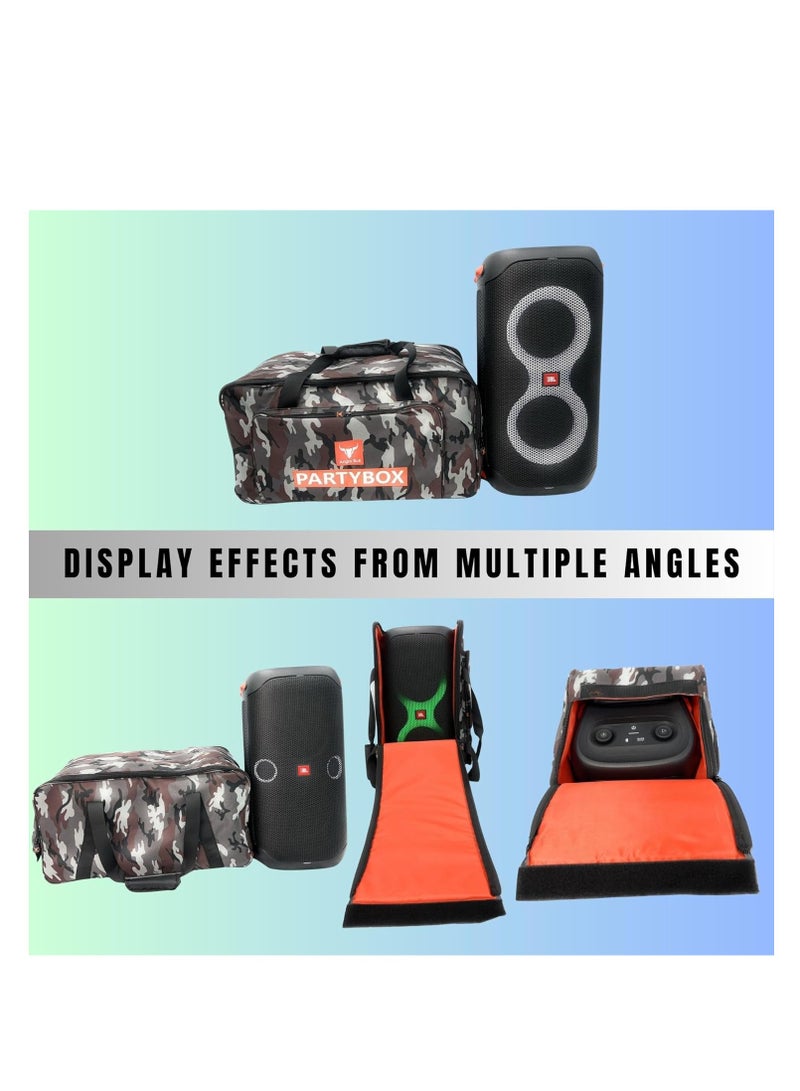 Speaker Bag Safety Storage Case with Handy Strap Travel Bag Compatible for (JBL PARTYBOX 110 BAG ARMY-G)