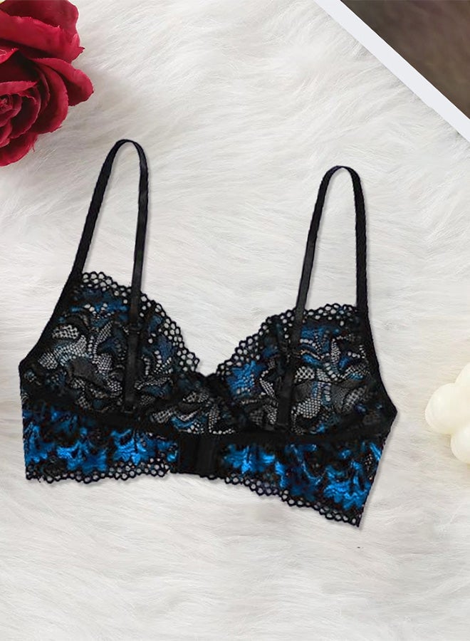 Women XL Lingerie Set Transparent Lace Lingerie Set Passion Outfit Sleepwear Babydoll Set Suspenders Deep V Bodysuit Corset Nightwear Blue