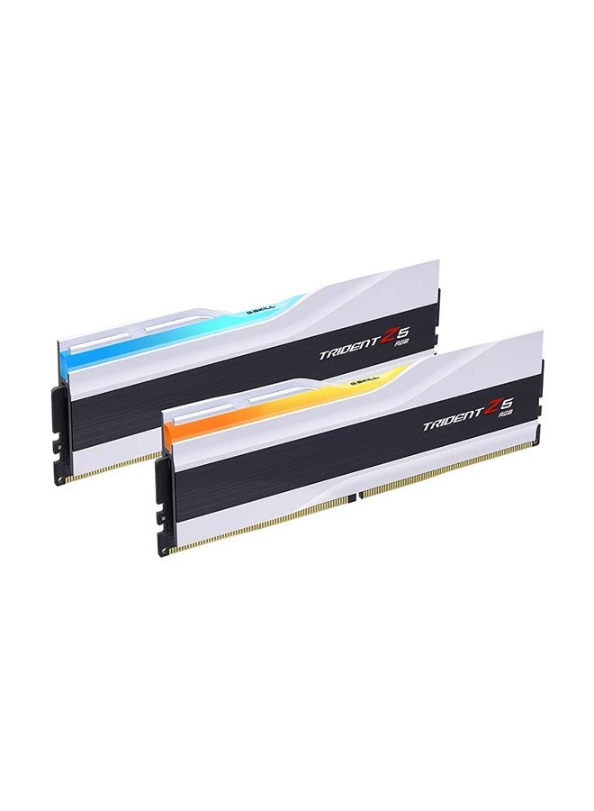 Trident Z5 RGB Series 96GB (2x48GB), DDR5 Dual Channel Desktop Memory, 6400 MHz Memory Speed, CL32 CAS Latency, Intel XMP 3.0, 288-Pin, 1.35 Voltage, White | F5-6400J3239F48GX2-TZ5RW