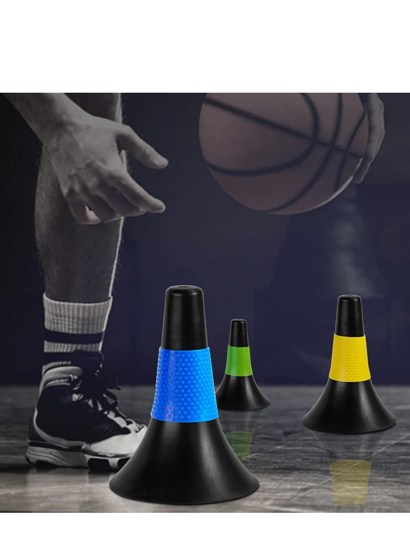 Agility Training Sport Cone, 9 Inches Marker Cones with Carry Bag, Basketball Training Cones for Soccer Football Basketball Speed Grab Drills and Training