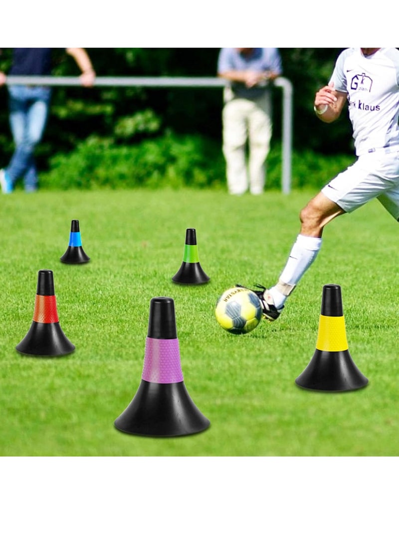 Agility Training Sport Cone, 9 Inches Marker Cones with Carry Bag, Basketball Training Cones for Soccer Football Basketball Speed Grab Drills and Training