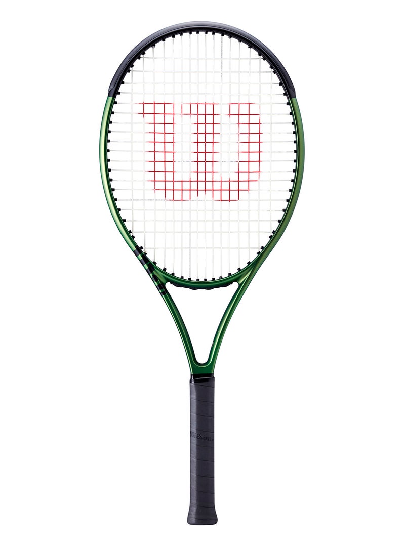 Blade 26 V8 Tennis Racket, Head 100, 16x19, Junior Intermediate - Green/ Black