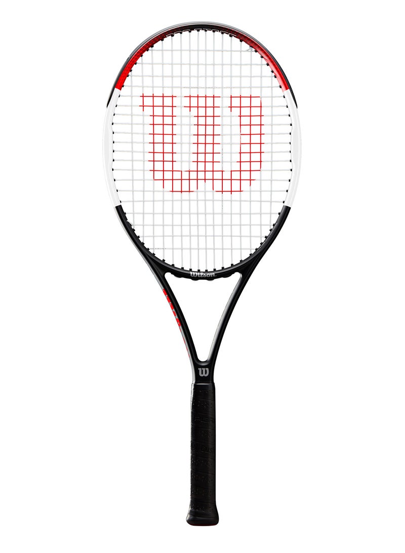 Pro Staff Precision 100 Tennis Racket, 16x19, Adults, Beginners/ Intermediate - Black/ Red/ White