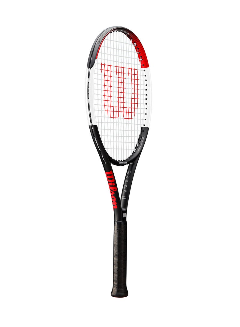 Pro Staff Precision 100 Tennis Racket, 16x19, Adults, Beginners/ Intermediate - Black/ Red/ White