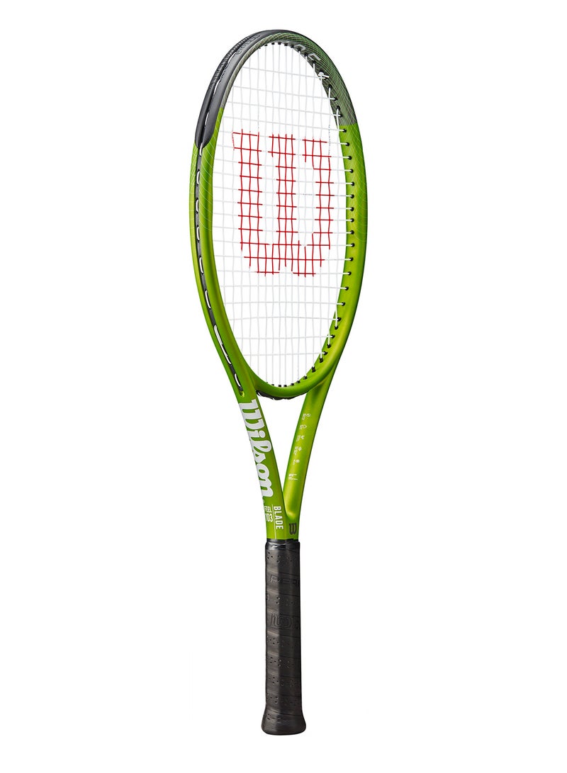 Blade Feel 103 Tennis Racket, 16x20, Adults, Beginners/ Intermediate - Green/ Black