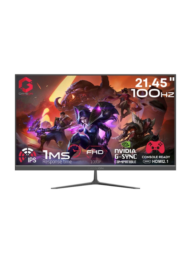 22 inch FHD Gaming Monitor 100Hz IPS 1ms LED, IPS Screen Fast HDMI 2.1 Display Port Built-in Speakers Support PS5 GOES22FHD100IPS Black