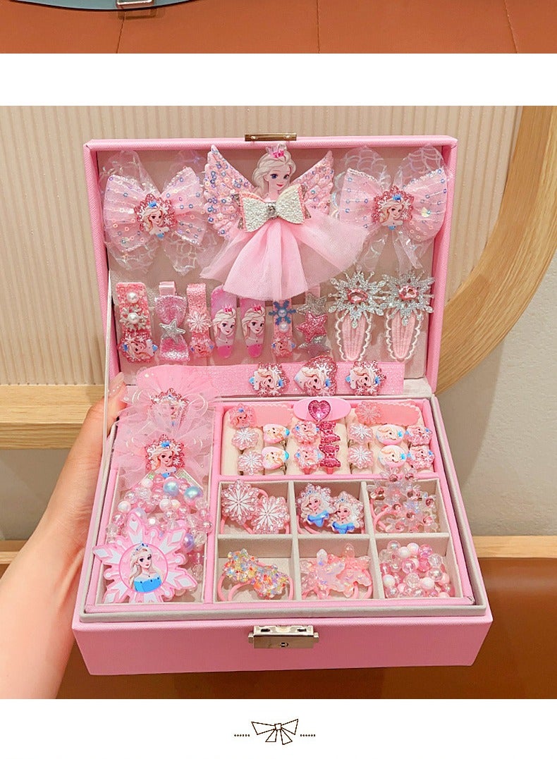 Princess Hair Accessories Gift Box Set, Girl's Exquisite Birthday Jewelry Box