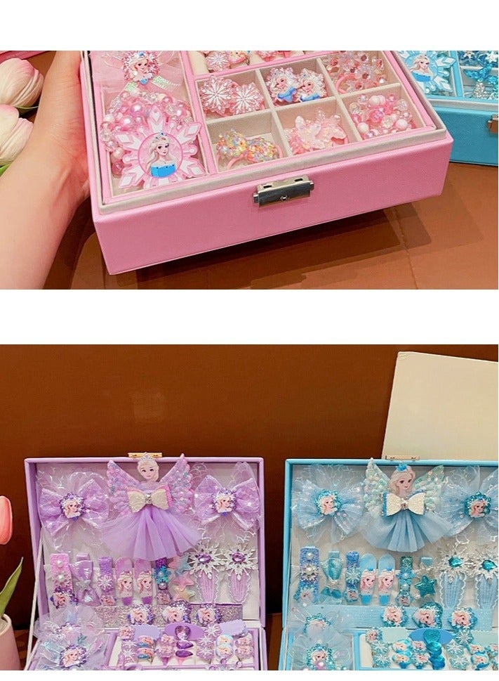 Princess Hair Accessories Gift Box Set, Girl's Exquisite Birthday Jewelry Box