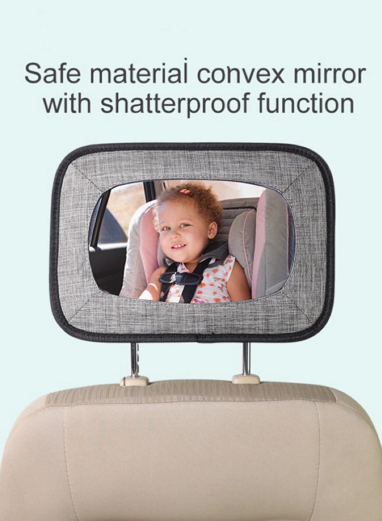 Child Safety Seat Backseat Mirror - Perfect for Rear-Facing Infant Carriers, Easy Baby Monitoring