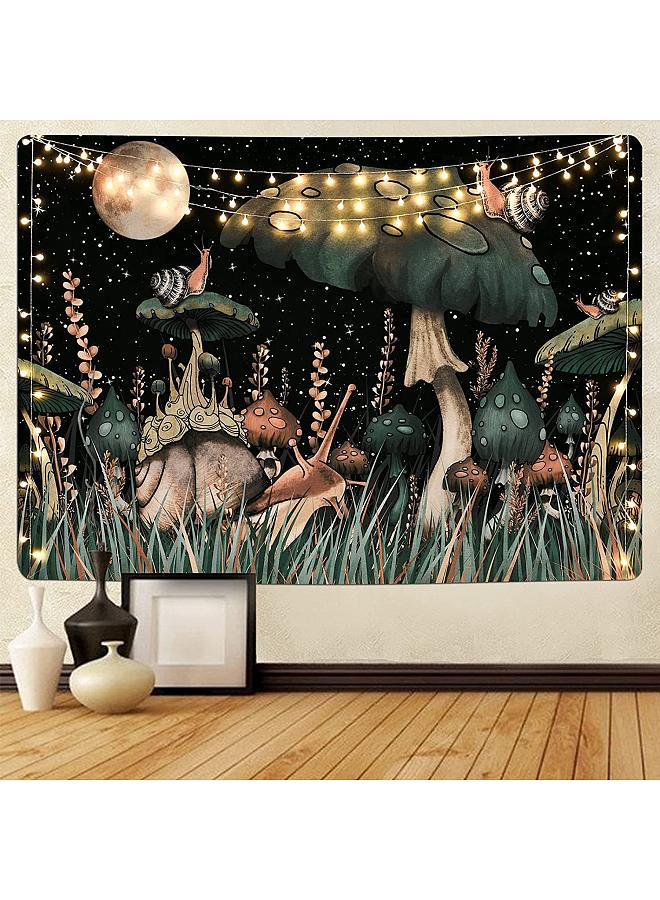 Psychedelic mushroom tapestry tapestry moon star tapestry snail fantasy plant leaf tapestry wall hanging wallpaper 01 150*200