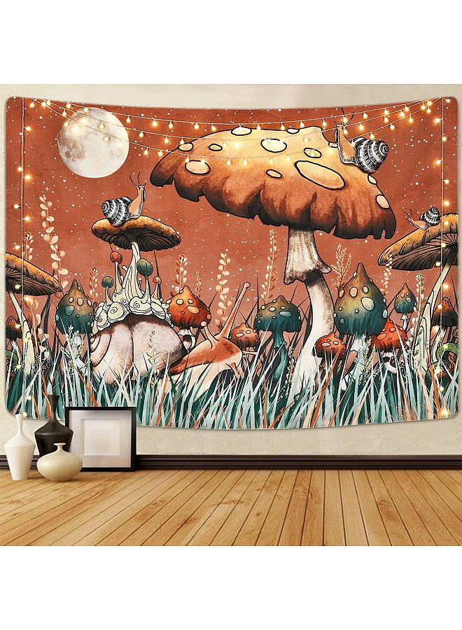 Psychedelic mushroom tapestry tapestry moon star tapestry snail fantasy plant leaf tapestry wall hanging wallpaper 01 150*200