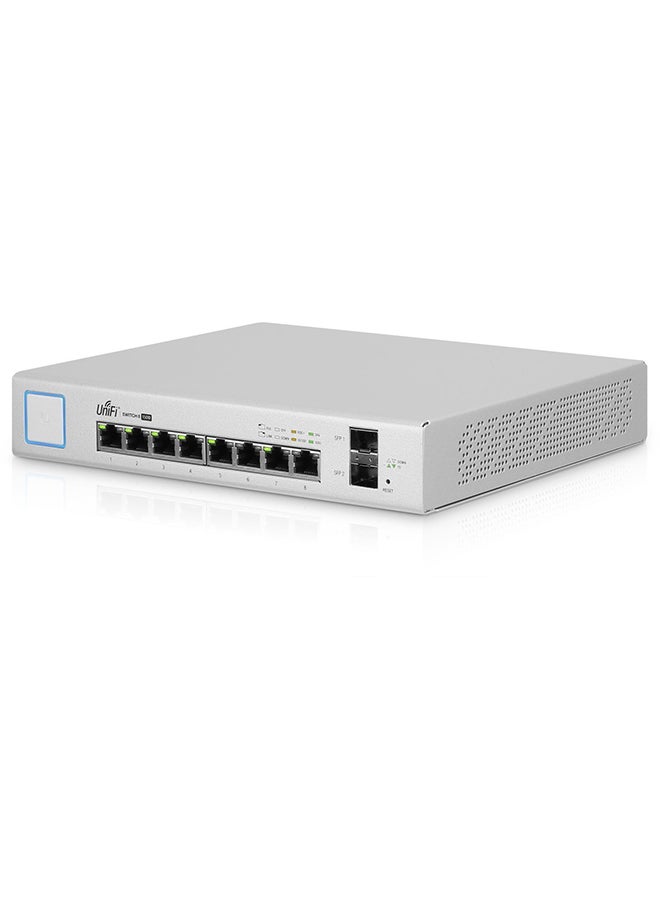 Networks 8-Port UniFi Switch, Managed PoE+ Gigabit Switch with SFP, 150W (US-8-150W) White