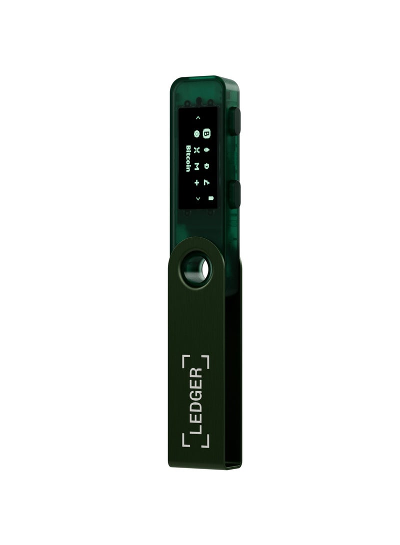 Nano S Plus Hardware Wallet | Safest Crypto & NFT Cold Storage, OLED Screen, Type-C Connectivity, 5000+ Coins Supported, for Android, MacOS & Windows - Emerald Green